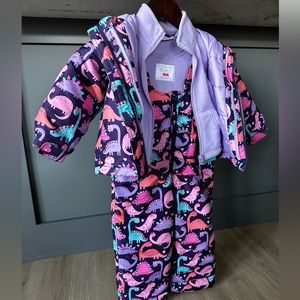 Children’s Place Toddler Girls 3-in-1 Winter Jacket & Snow Pants, 2T